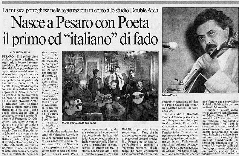 Il primo CD italiano di Fado